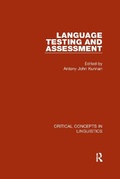 Cover: Language Testing and Assessment - Routledge