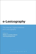 Cover: e-Lexicography - Bloomsbury Academic