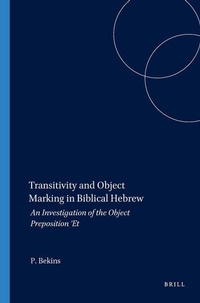 Enlarge image Cover: Transitivity and Object Marking in Biblical Hebrew - Eisenbrauns