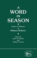 Cover: Word in Season - Sheffield Academic Press