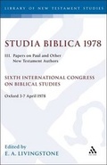 Cover: Studia Biblica: Papers on Paul and Other New Testament Authors v. 3 - Continuum International Publishing Group - Sheffie
