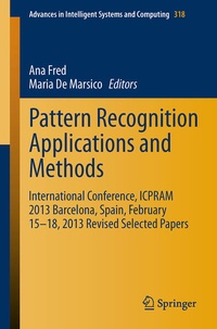 Enlarge image Cover: Pattern Recognition Applications and Methods - Springer