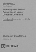 Cover: Dechema Chemistry Data Series / Organic Solutes ranging from C4 to C40 in mixed solvents - DECHEMA