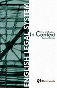 Enlarge image Cover: English Legal System in Context - Butterworths Law