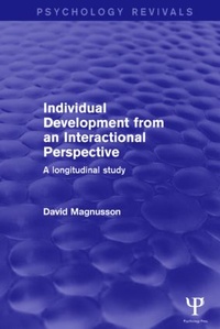 Enlarge image Cover: Individual Development from an Interactional Perspective (Psychology Revivals) - Psychology Press Ltd