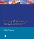 Cover: History of Linguistics Vol III - Routledge
