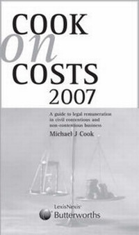 Enlarge image Cover: Cook on Costs 2007 - Butterworths Law