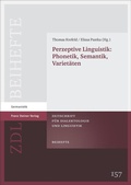 Cover: Perzeptive Linguistik: Phonetik, Semantik, Variet&auml;ten - Franz Steiner Verlag