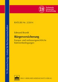 Abbildung von: Bürgerversicherung - Berliner Wissenschafts-Verlag