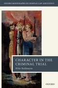 Cover: Character in the Criminal Trial - Oxford University Press