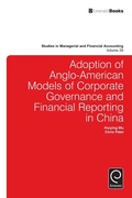 Cover: Adoption of Anglo-American Models of Corporate Governance and Financial Reporting in China - Emerald Group Publishing Limited