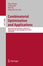Cover: Combinatorial Optimization and Applications - Springer
