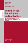Cover: Combinatorial Optimization and Applications - Springer