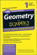 Cover: 1,001 Geometry Practice Problems for Dummies Access Code Card (1-Year Subscription) - Wiley