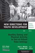 Cover: Healthy Eating and Physical Activity in Out-of-School Time Settings - Jossey-Bass