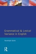 Cover: Grammatical and Lexical Variance in English - Routledge