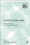 Cover: Contexts for Amos - Sheffield Academic Press
