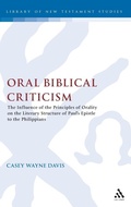 Bild: Oral Biblical Criticism - Sheffield Academic Press