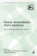 Cover: Words Remembered, Texts Renewed - Continuum International Publishing Group Ltd.