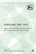 Cover: Pursuing the Text - Continuum International Publishing Group Ltd.