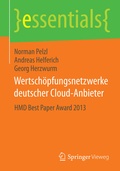Cover: Wertsch&ouml;pfungsnetzwerke deutscher Cloud-Anbieter - Springer Vieweg