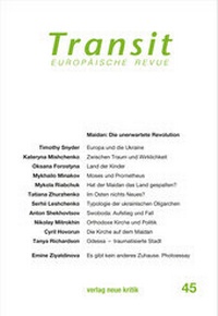 Abbildung von: Transit 45 - Neue Kritik