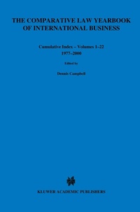 Abbildung von: The Comparative Law Yearbook of International Business Cumulative Index Volumes 1-22, 1977-2000 - Kluwer Law International