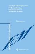 Cover: The 'Right to Damages' under EU Competition Law - Kluwer Law International
