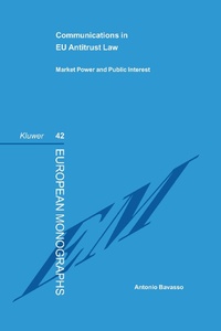 Abbildung von: Communications in EU Antitrust Law - Kluwer Law International