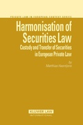 Cover: Harmonisation of Securities Law - Kluwer Law International