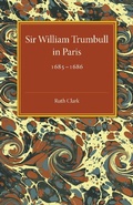 Cover: Sir William Trumbull in Paris - Cambridge University Press
