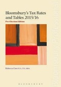 Cover: Bloomsbury's Tax Rates and Tables 2015/16 - Bloomsbury Professional
