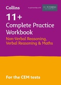 Cover: 11+ Verbal Reasoning, Non-Verbal Reasoning & Maths Complete Practice Workbook - Letts Educational