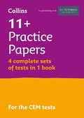 Cover: 11+ Verbal Reasoning, Non-Verbal Reasoning & Maths Practice Papers (Bumper Book with 4 sets of tests) - Letts Educational
