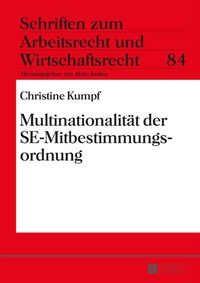 Abbildung von: Multinationalität der SE-Mitbestimmungsordnung - Peter Lang Verlag