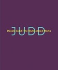 Cover: Donald Judd - Yale University Press
