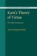 Cover: Kant's Theory of Virtue - Cambridge University Press