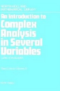 Enlarge image Cover: An Introduction to Complex Analysis in Several Variables: Volume 7 - Elsevier