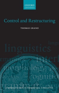 Enlarge image Cover: Control and Restructuring - Oxford University Press