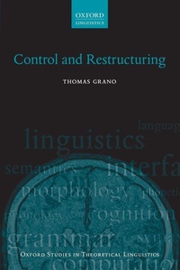 Enlarge image Cover: Control and Restructuring - Oxford University Press