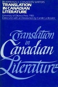 Cover: Translation in Canadian Literature - University of Ottawa Press