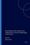 Cover: Proceedings of the Boston Area Colloquium in Ancient Philosophy - Rowman & Littlefield