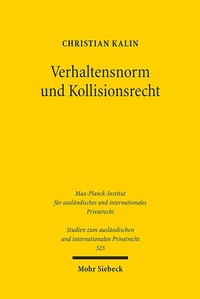 Abbildung von: Verhaltensnorm und Kollisionsrecht - Mohr Siebeck