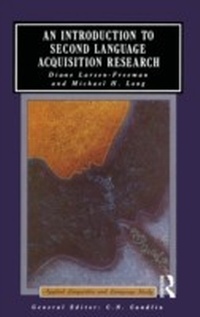 Enlarge image Cover: An Introduction to Second Language Acquisition Research - Routledge