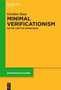 Cover: Minimal Verificationism - De Gruyter