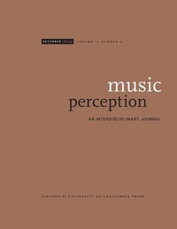 Enlarge image Cover: Music Perception - University of California Press