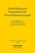 Cover: Entwicklung und Perspektiven der Wirtschaftswissenschaft - Mohr Siebeck