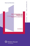 Cover: Public Broadcasting and European Law - Kluwer Law International