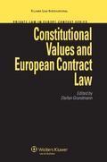 Bild: Constitutional Values and European Contract Law - Kluwer Law International