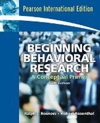 Enlarge image Cover: Beginning Behavioral Research - Pearson